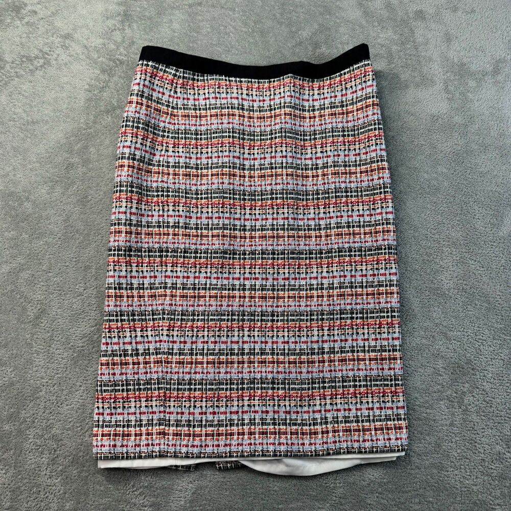 Talbots Skirt Womens 4 Straight Pencil Plaid Career Classic Lined Zip Tweed Midi